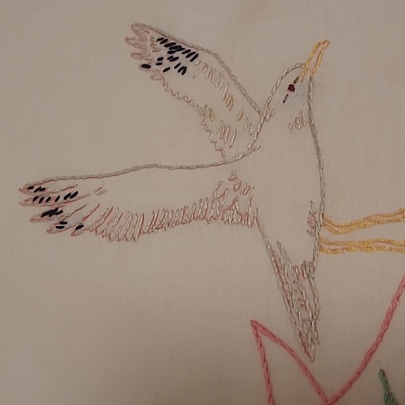 Vintage Hand Stitched Utah State Bird & Flower - Picture 2 of 16